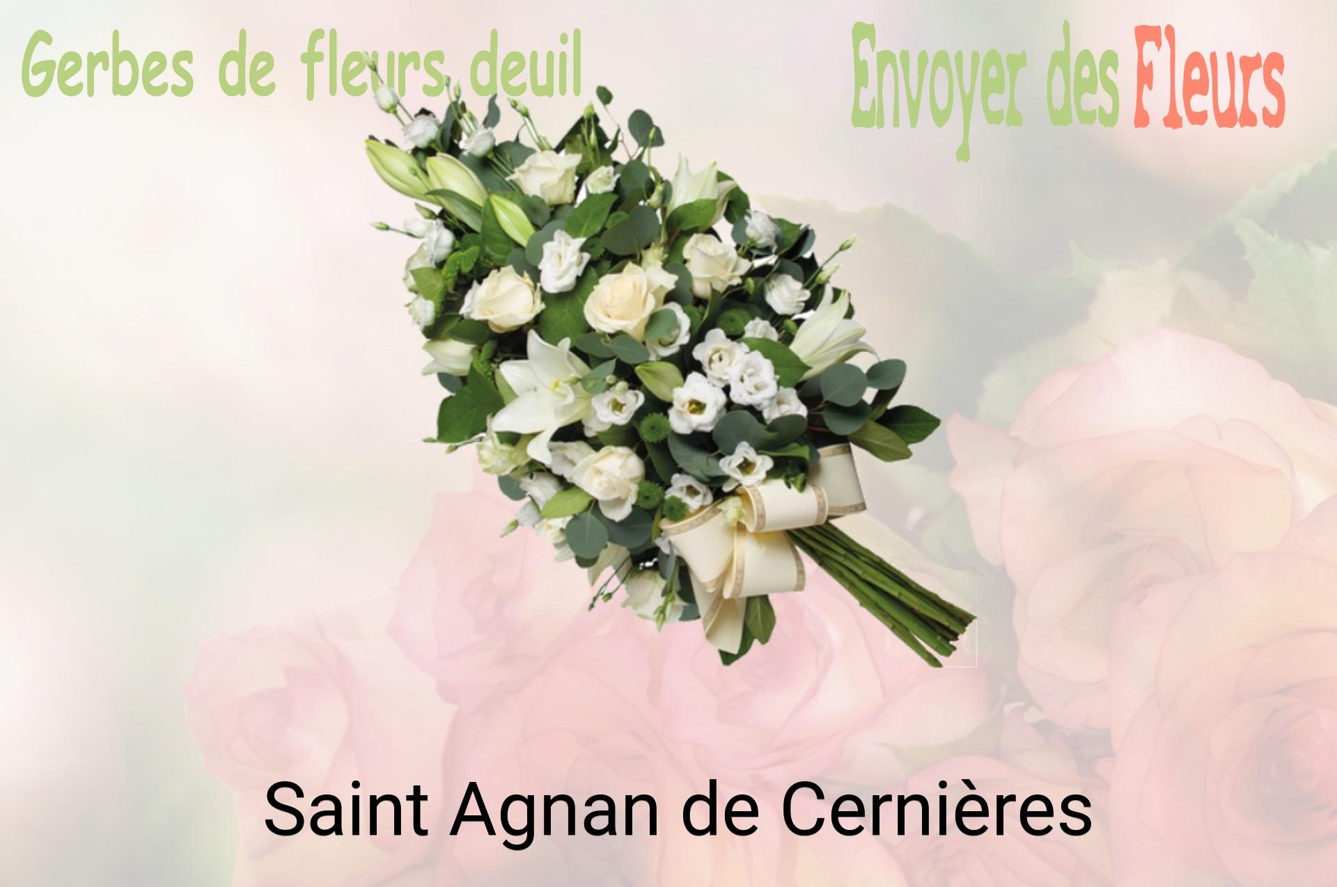 Gerbe de fleurs de deuil livrée à Saint-Agnan-de-Cernières